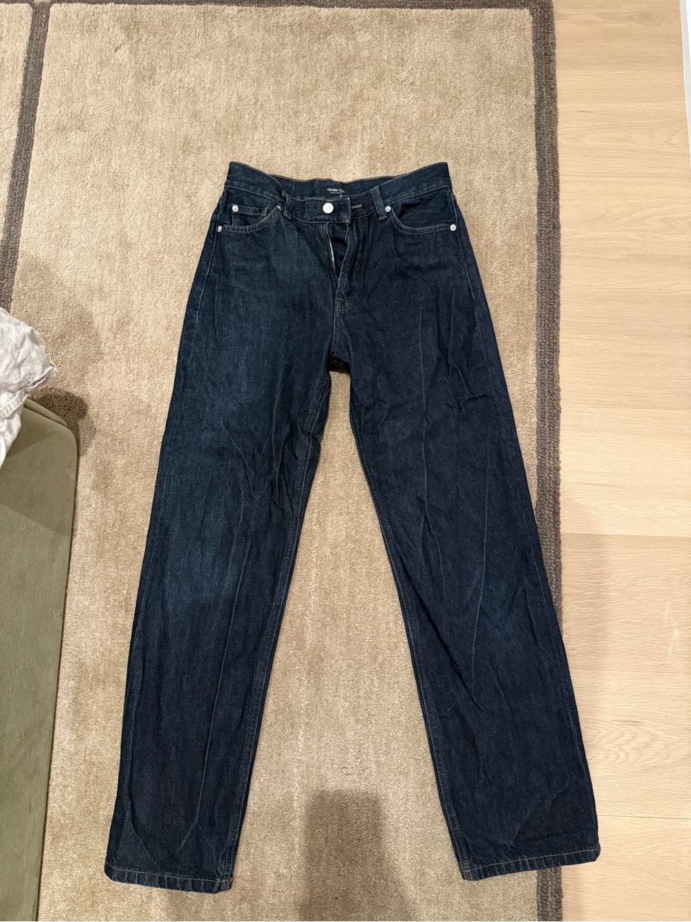 Massimo Dutti High Waist Straight-Leg Jeans